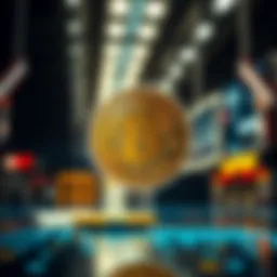 Conceptual representation of digital currency transactions