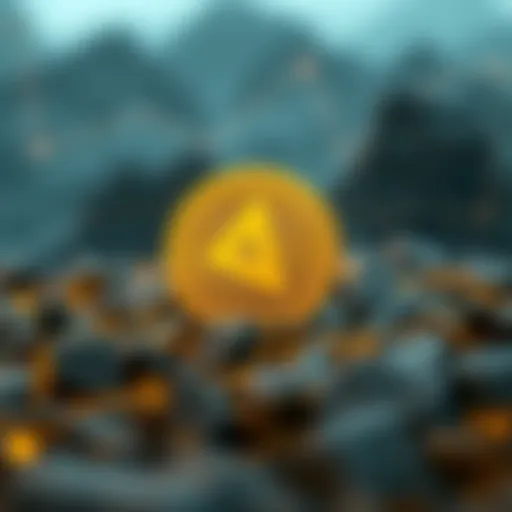Symbol representing Asia Coin in a digital landscape