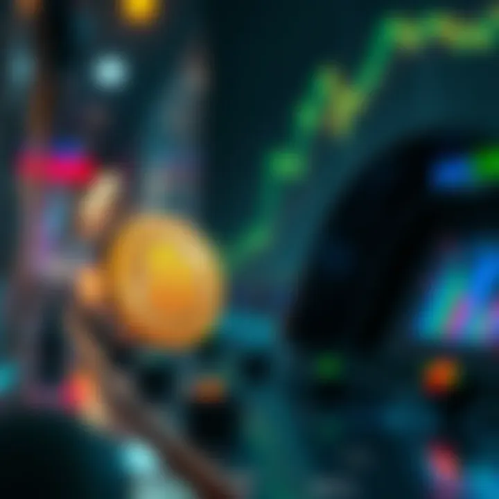 Futuristic representation of cryptocurrency market trends