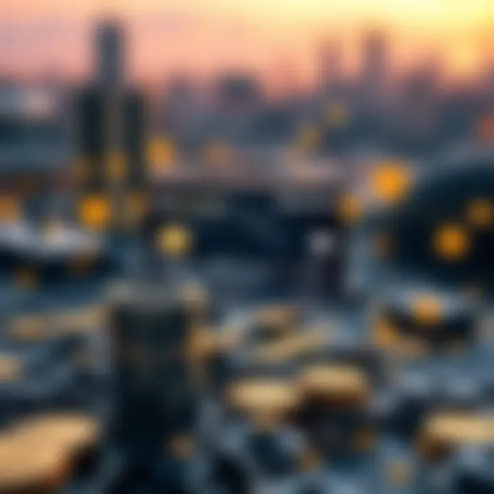 A conceptual graphic depicting the integration of the BlockFi Rewards Card within the cryptocurrency ecosystem