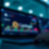 Visual representation of the Coinbase trading platform interface