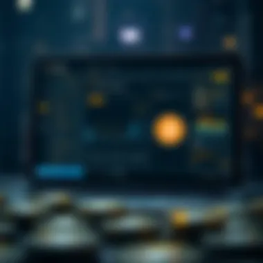 Visual representation of setting up an online wallet interface