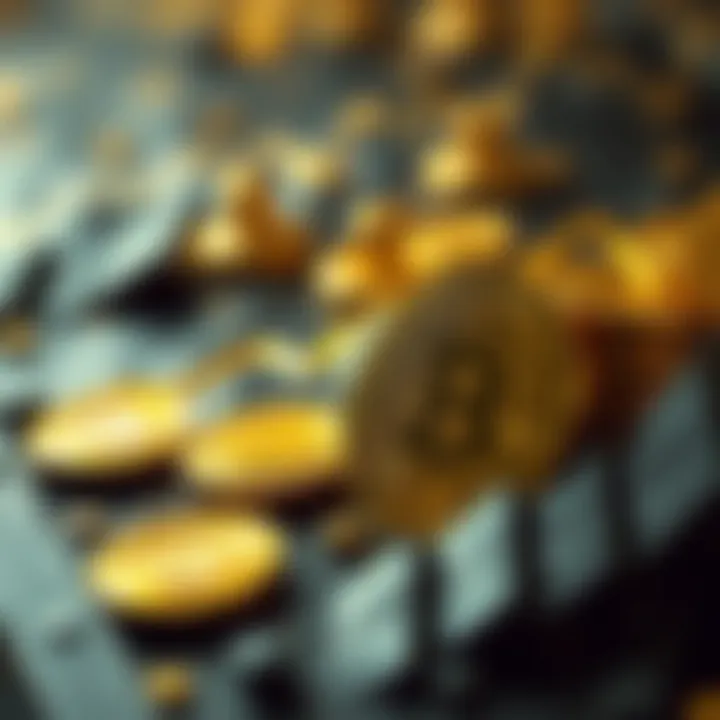 The Intersection of Gold and Cryptocurrency Cryptocurrency symbols with upward trends