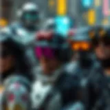 A detailed view of Cryptopunks showcasing various unique characters.