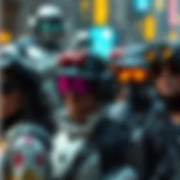 A detailed view of Cryptopunks showcasing various unique characters.