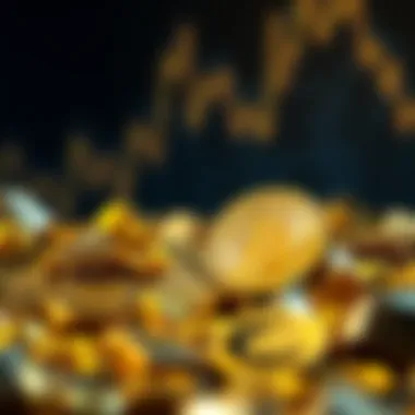 Symbolic image illustrating cryptocurrency and gold