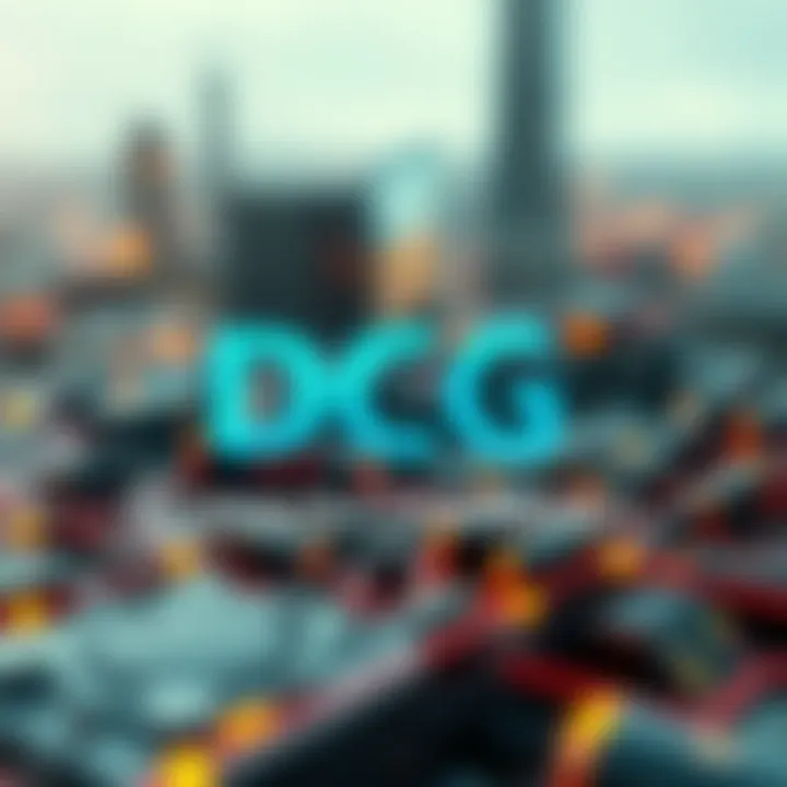 An infographic showcasing the strategic contributions of DCG to blockchain innovation