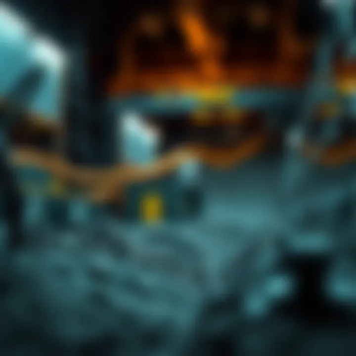 Environmental Considerations in Mining Illustration showcasing environmental impact of mining operations
