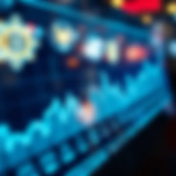 Graph showing cryptocurrency market trends