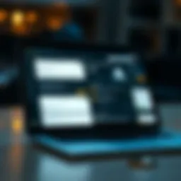 A laptop displaying various cryptocurrency forum websites