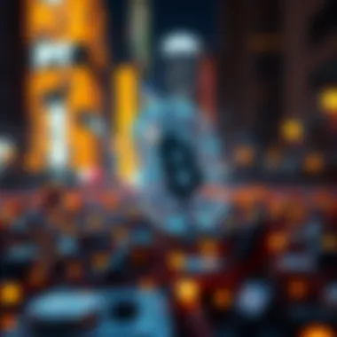 Visual of blockchain technology and privacy rights