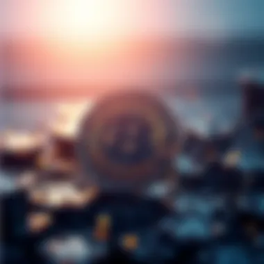 A conceptual image of blockchain technology in staking