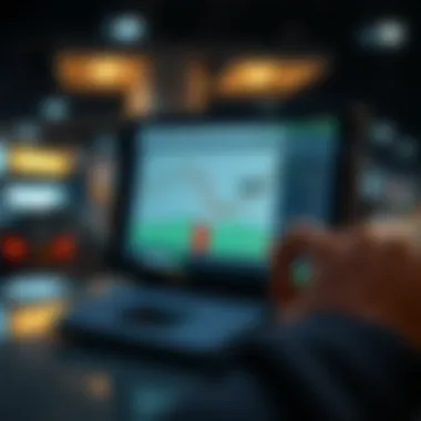 Market Tracking Application in Use Market tracking application on a digital device