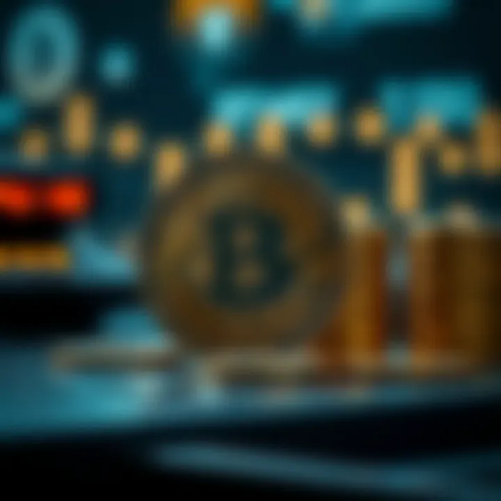 Conceptual illustration of staking in cryptocurrency