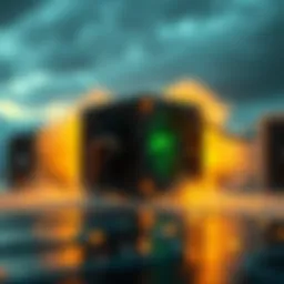 Visual representation of cloud mining concepts