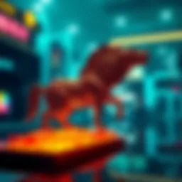 Visual representation of digital art as NFTs