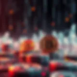 An abstract representation of cryptocurrency swaps in a digital landscape