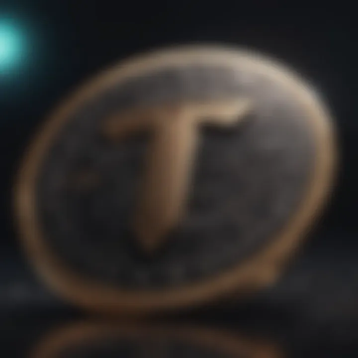 Tesla's cryptocurrency logo