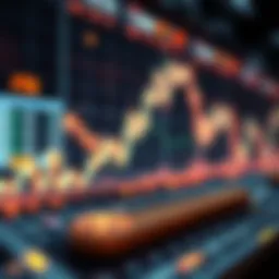 Visual representation of moving averages in cryptocurrency trading