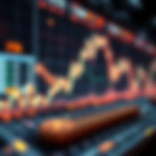 Visual representation of moving averages in cryptocurrency trading