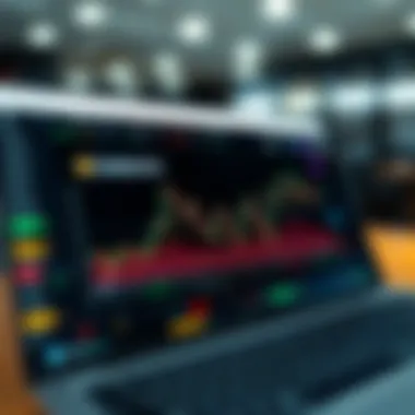 Chart displaying trading tools on Coinbase Pro