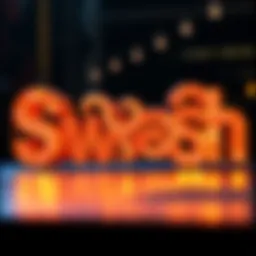 Artistic representation of swash typography