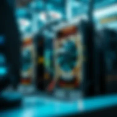 Close-up of advanced mining hardware showcasing cutting-edge technology