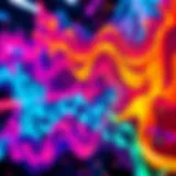 Vibrant Digital Art Digital artwork showcasing vibrant colors and abstract patterns