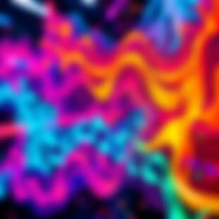 Vibrant Digital Art Digital artwork showcasing vibrant colors and abstract patterns