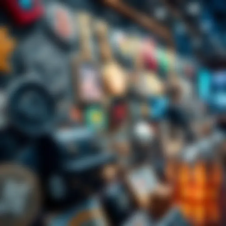 Showcase of Popular NFTs An eye-catching display of various popular NFT artworks