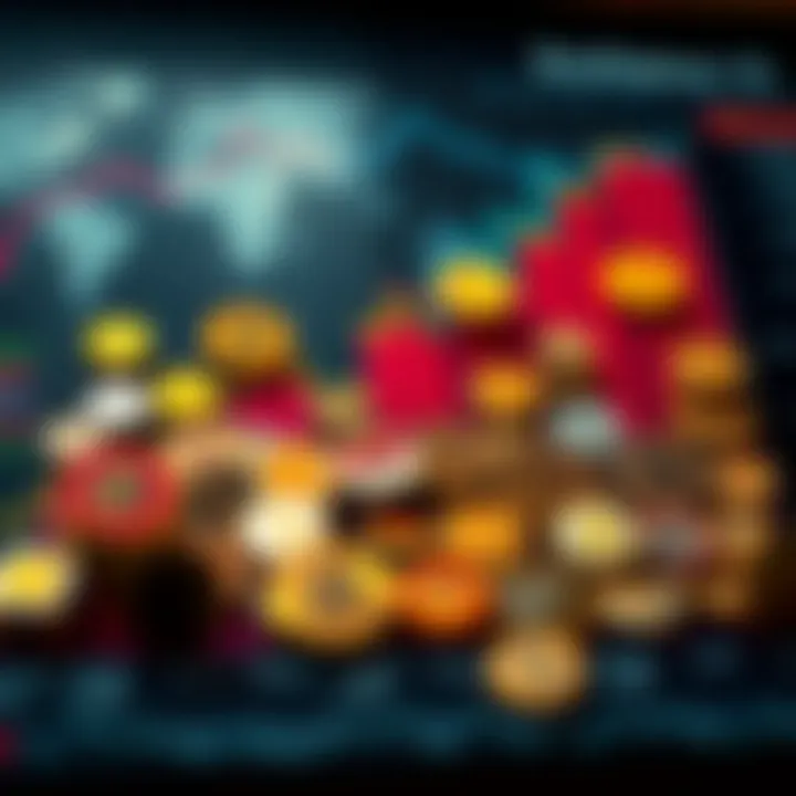 A chart displaying the variety of currencies available on leading cryptocurrency platforms.