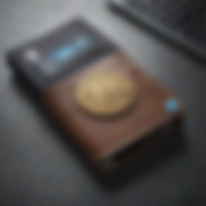 Close-up of a Ledger wallet displaying its sleek design