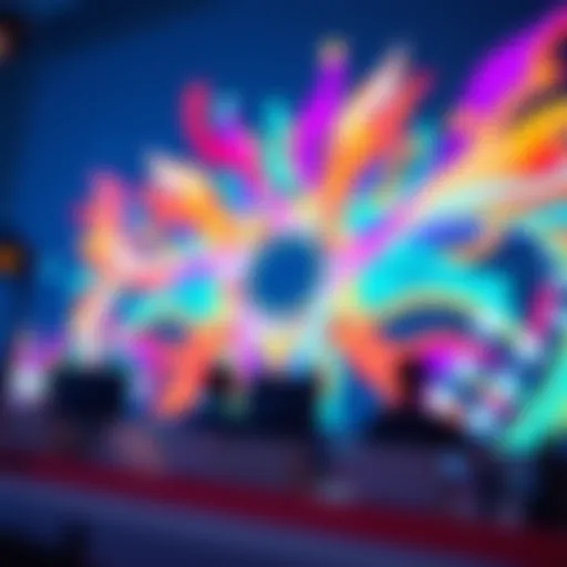 A vibrant digital artwork showcasing an abstract design representing creativity