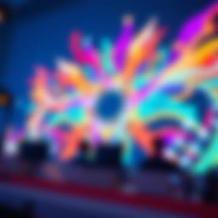 A vibrant digital artwork showcasing an abstract design representing creativity