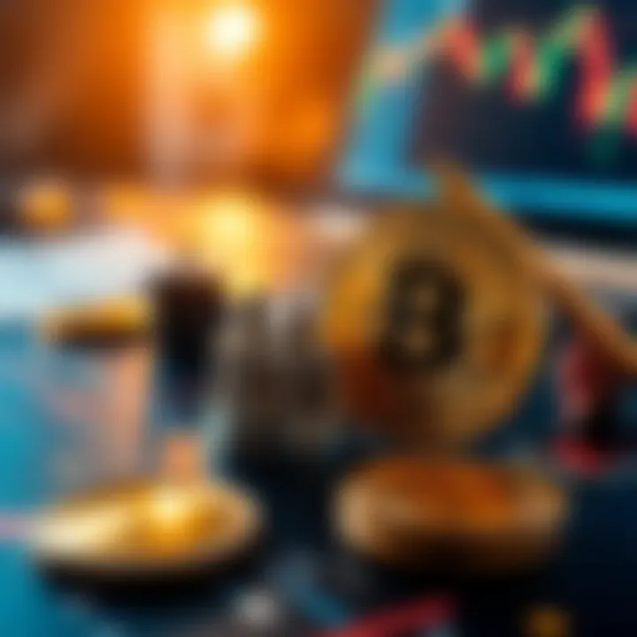 Illustration showing risk assessment in cryptocurrency trading