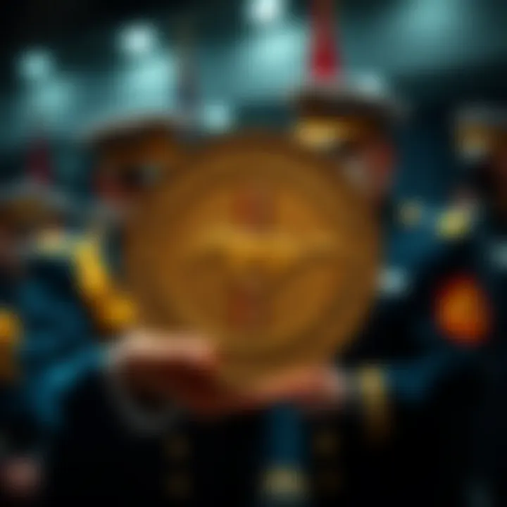 Honoring Achievements with the Navy Mustang Coin Ceremonial presentation of the Navy Mustang Coin