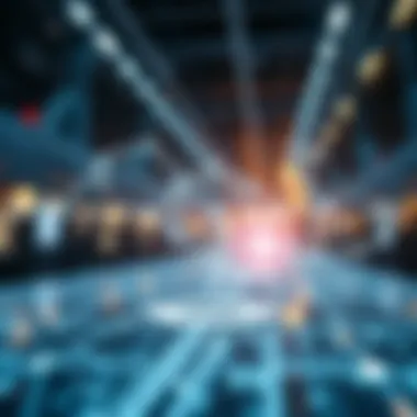 Conceptual diagram illustrating blockchain technology's role in the Metaverse