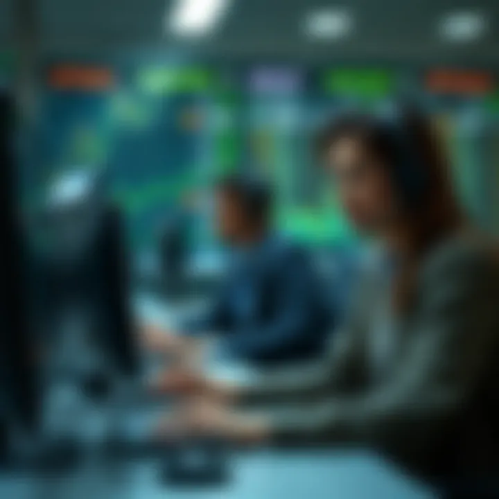 Customer support team engaging with users online