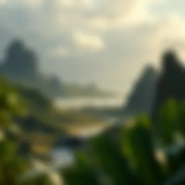 A serene landscape representing the origins of kava