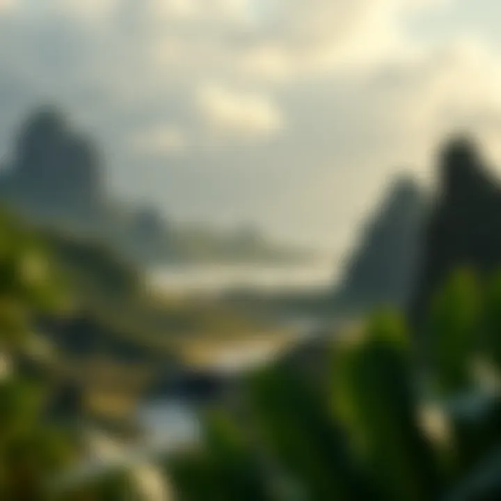 A serene landscape representing the origins of kava