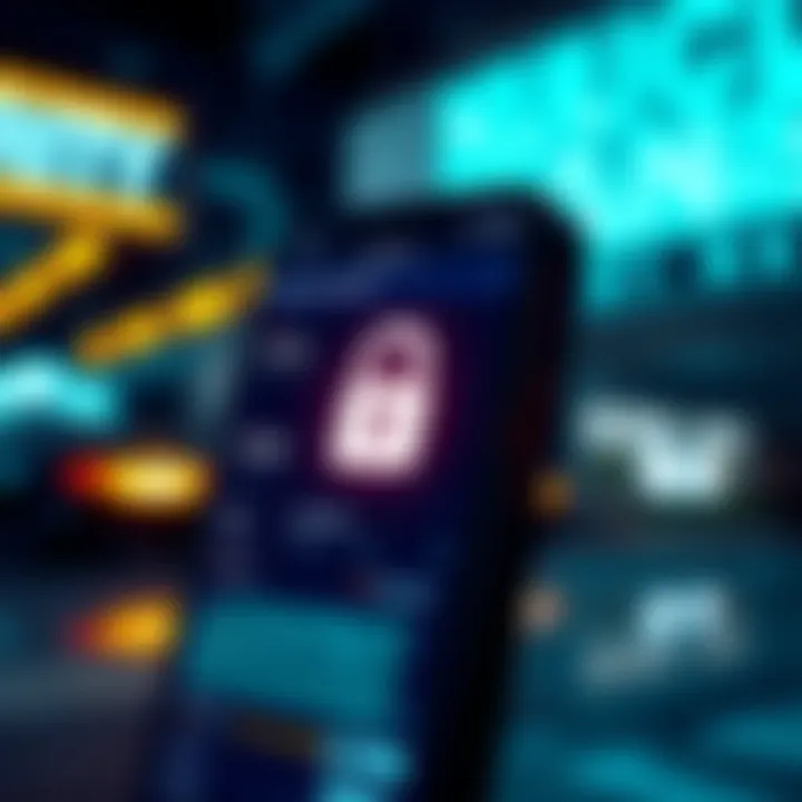 Security features displayed in the KuCoin app for safe transactions