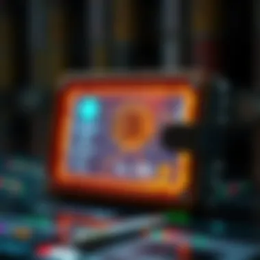 A secure digital wallet display representing cryptocurrency storage