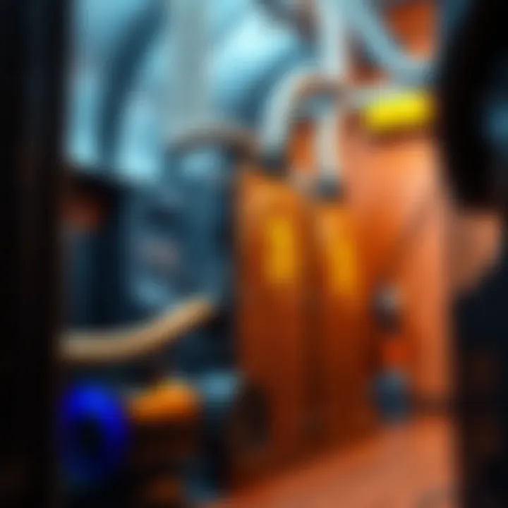 A detailed diagram illustrating the setup of miner immersion cooling technology.