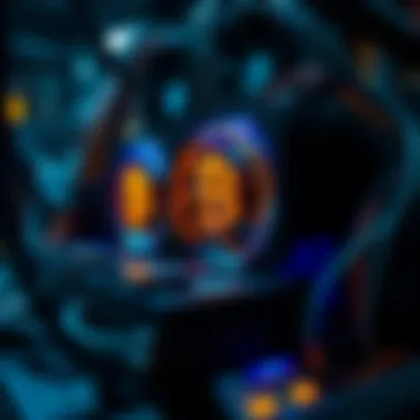 Visual representation of mobile cryptocurrency mining