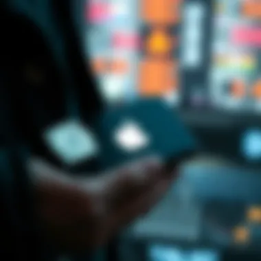 Conceptual image showing the future trends in digital finance