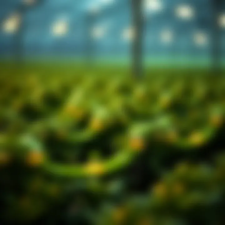 Graph illustrating yield farming strategies