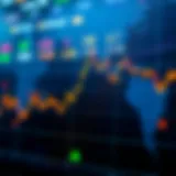 Cryptocurrency graph indicating market trends