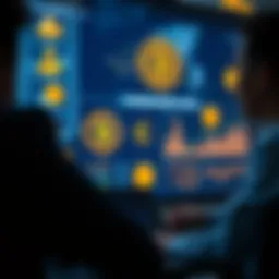 Interactive learning platform with cryptocurrency icons