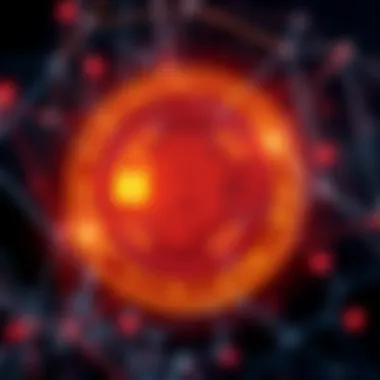 A secure transaction graphic showing blockchain technology