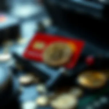 Visual representation of a digital wallet with cryptocurrency